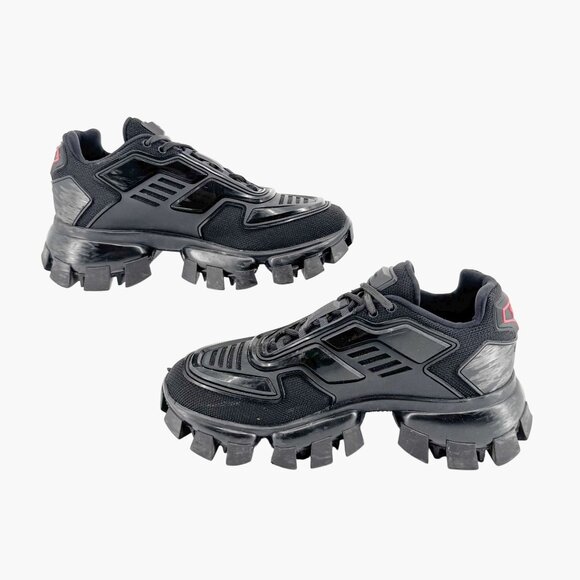 Prada Cloudbust Thunder Sneakers Men 5.5 Women 9.5 Black Chunky Lug Sole Shoe - Picture 10 of 15